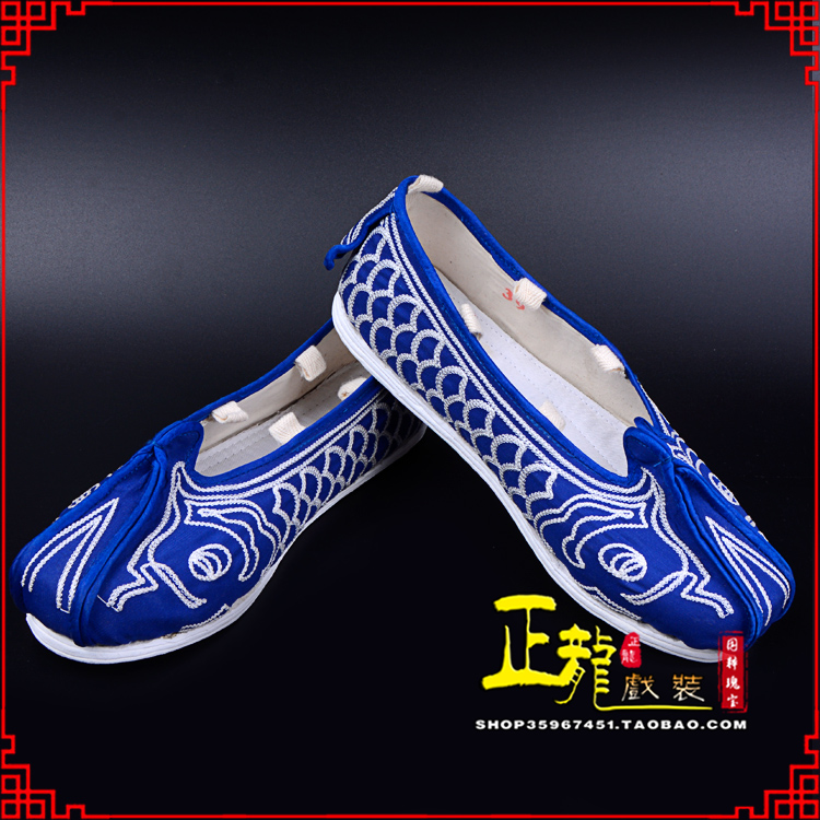 红安戏鞋舞台演出鞋水路英雄三义斋布底鱼鳞洒