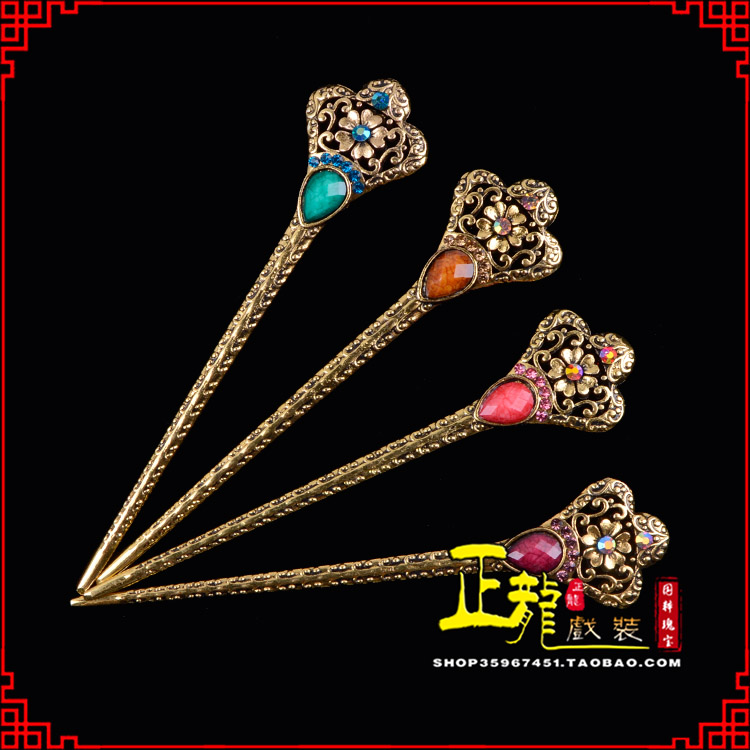 红安头饰老旦青衣员外夫人簪子 老旦发簪