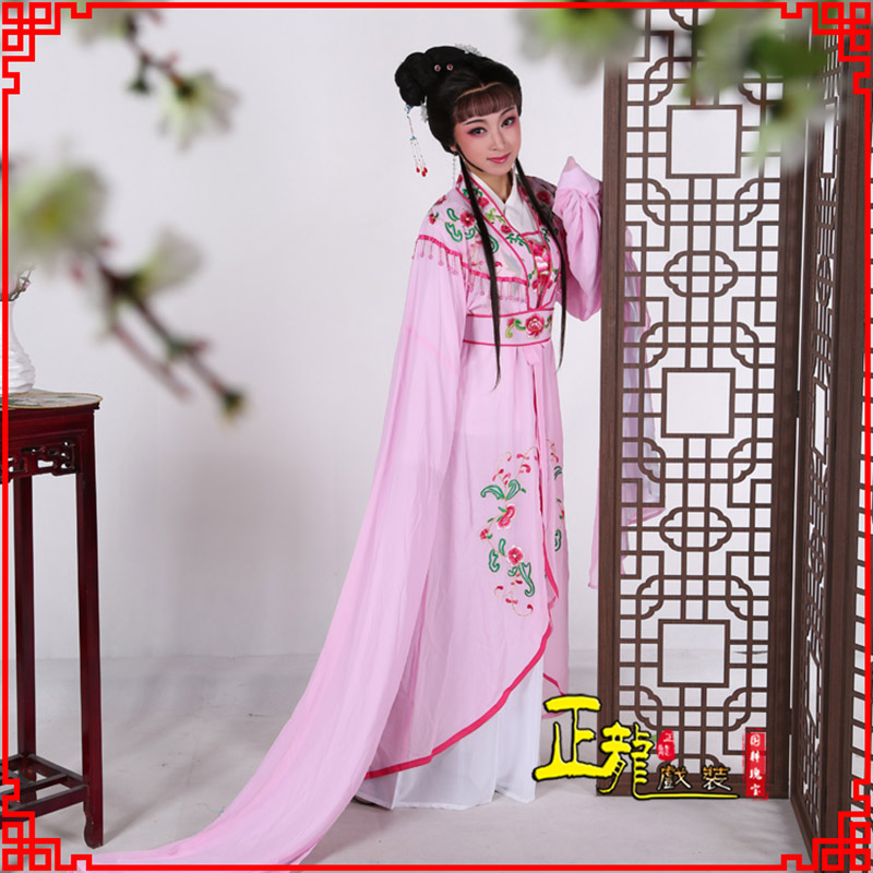 红安花旦黄梅戏服古装戏服水袖戏剧假云肩长披