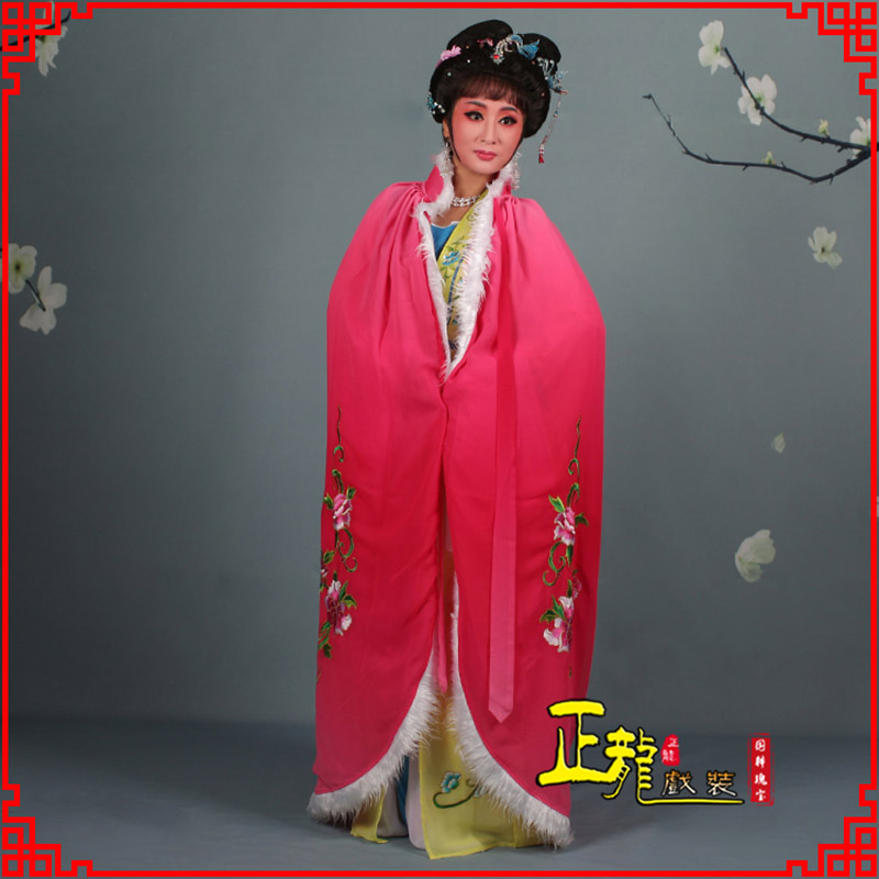 红安小花旦绣花斗篷 花旦披风