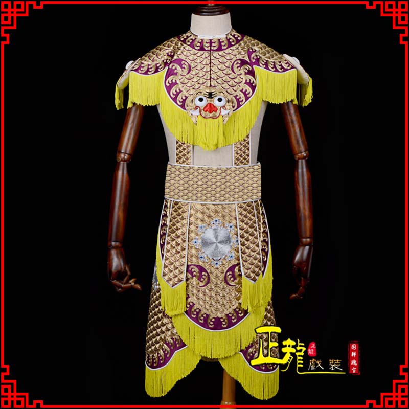 红安武将士兵云肩鱼鳞侉子