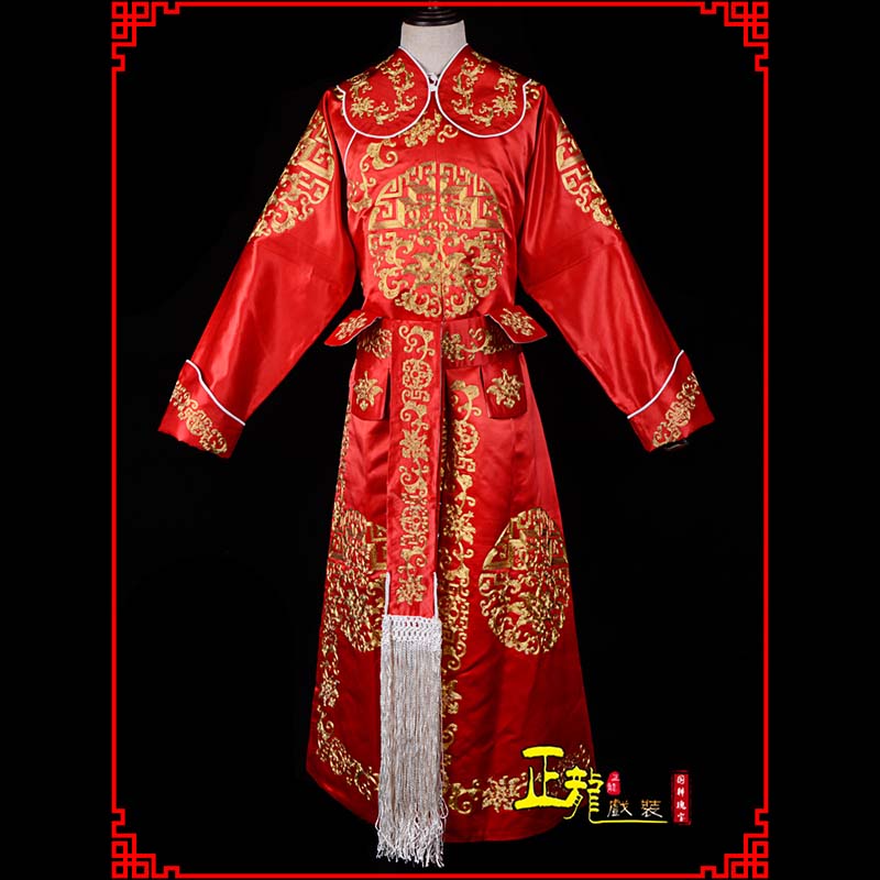 红安武生戏服戏曲打衣箭蟒